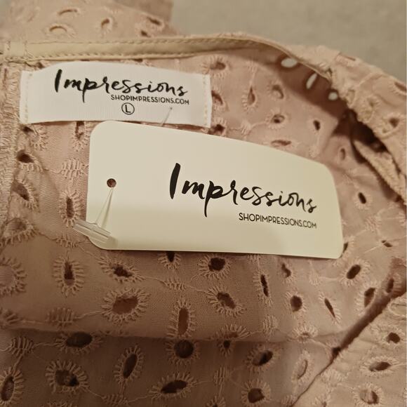 Impressions Sway Into Style Eyelet Romper Dress NWT Size L - Picture 7 of 11